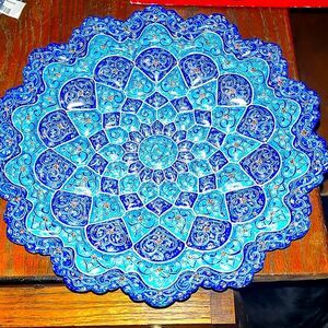 Enamel (Minakari) Wall Hanging Plate 12"